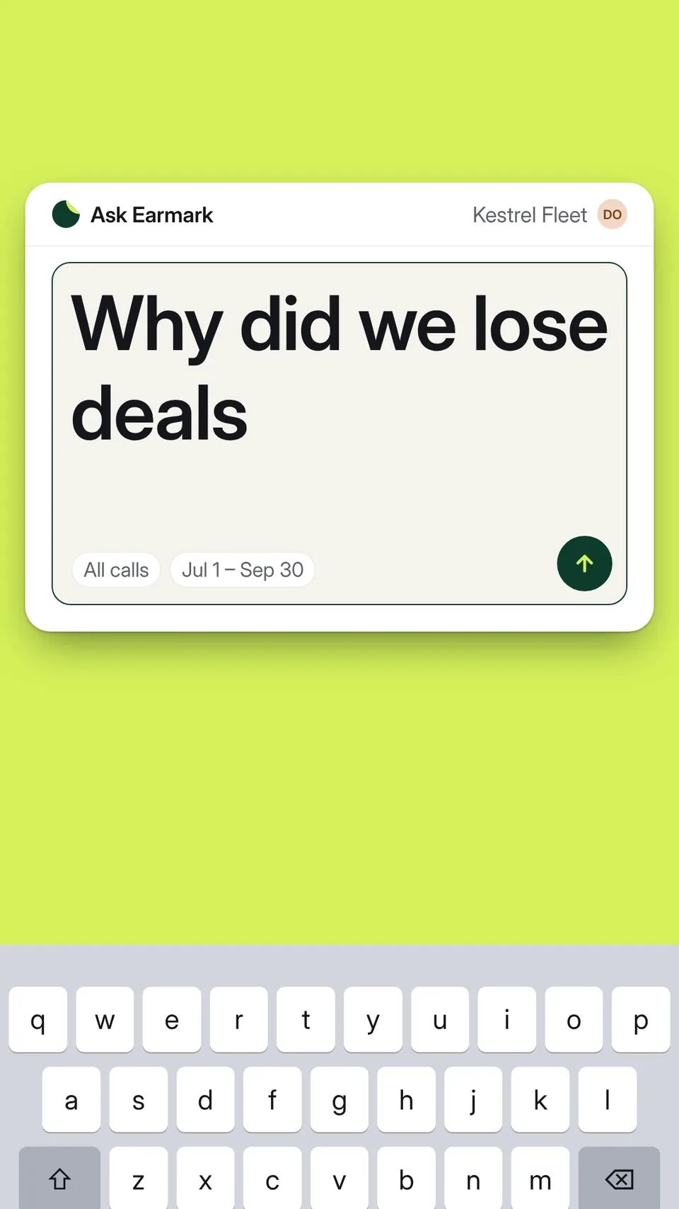 Earmark ads: Hook B · frame 0 · the question, mid-type