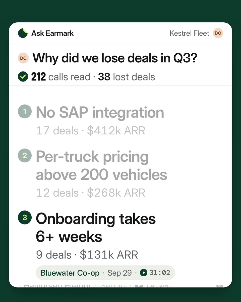 Earmark ads: 4:5 · 0:07 · three reasons, 38 deals