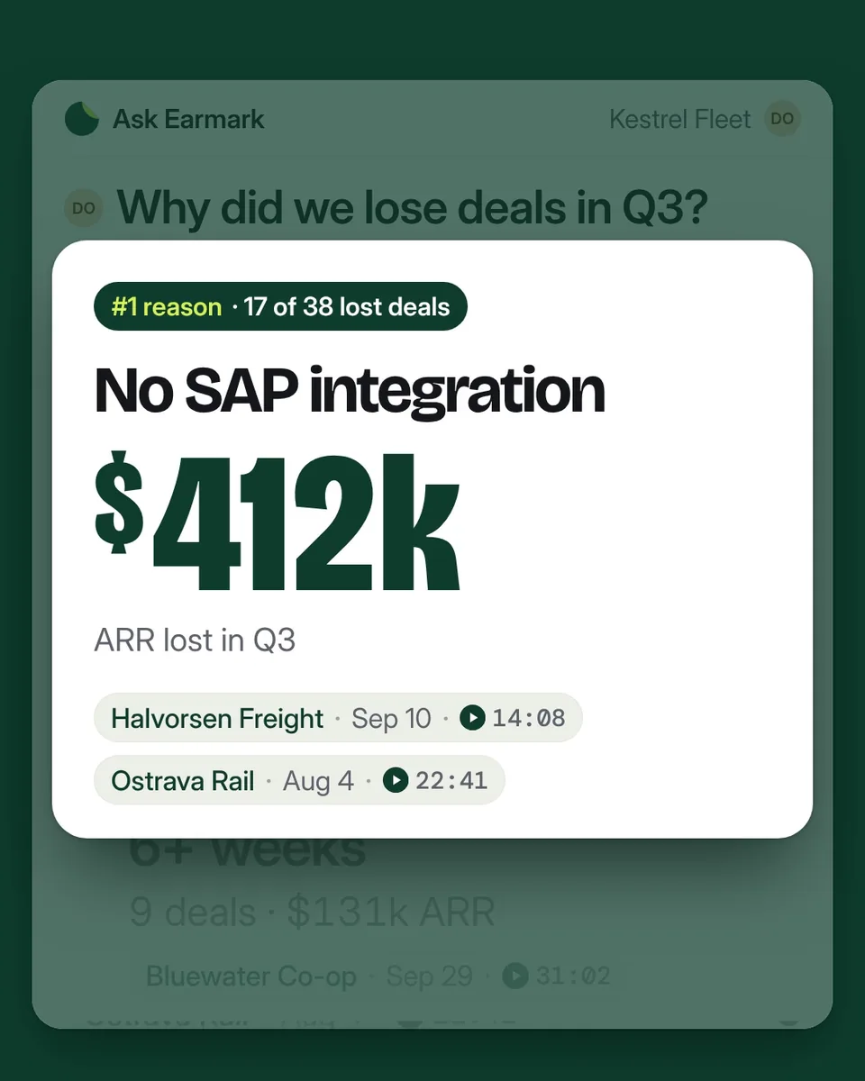 Earmark ads: 4:5 · 0:09 · reason one, with its receipts